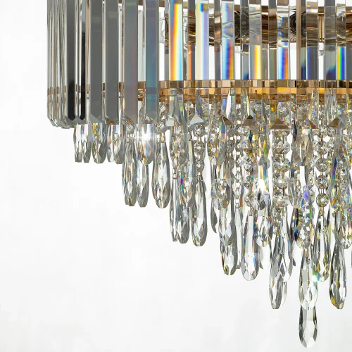 Люстра потолочная хрустальная Leonna CL320192 Citilux прозрачная на 10 ламп, основание золотое в стиле классический современный фото 6 Люстра потолочная хрустальная Leonna CL320192 Citilux прозрачная на 10 ламп, основание золотое в стиле классический современный фото 6