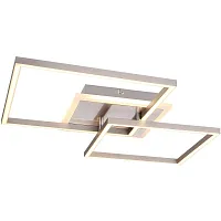 Светильник потолочный LED Munni 67220-30 Globo белый 1 лампа, основание матовое никель в стиле современный квадраты