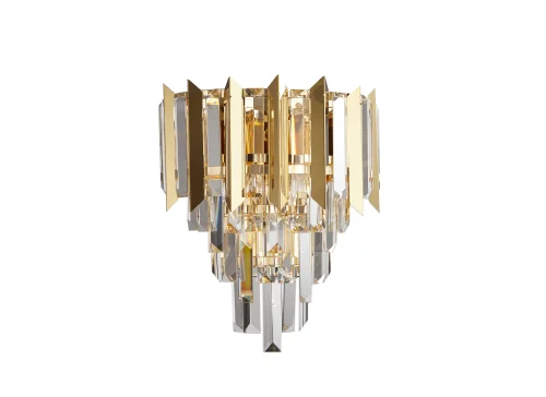 Бра Amman 1024/03/02W Stilfort прозрачный на 2 лампы, основание золотое в стиле классический 