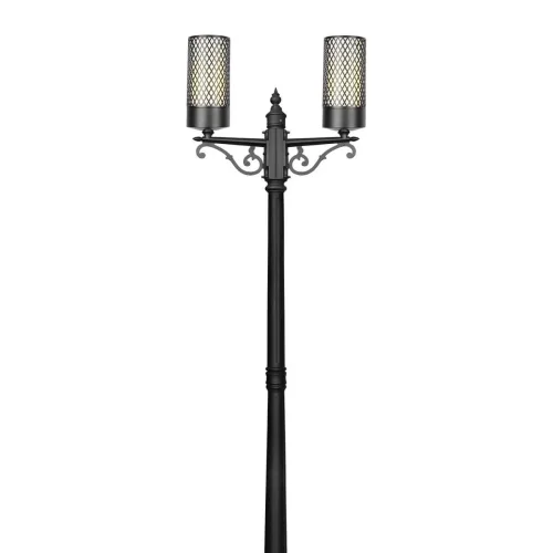 Парковый светильник Barrel 3020-2F Favourite уличный IP44 чёрный 2 лампы, плафон белый в стиле современный E27 фото 3