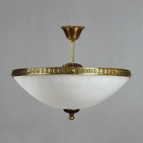 Люстра на штанге  SEVILLE 02140/50 PL PB AMBIENTE by BRIZZI белая на 8 ламп, основание бронзовое в стиле классический 