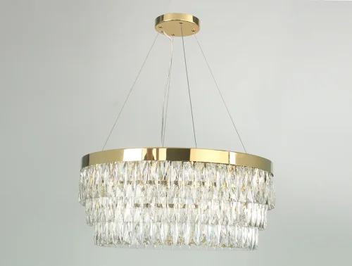 Светильник подвесной 10120+13/S gold Newport прозрачный 13 ламп, основание золотое в стиле американский современный классический 