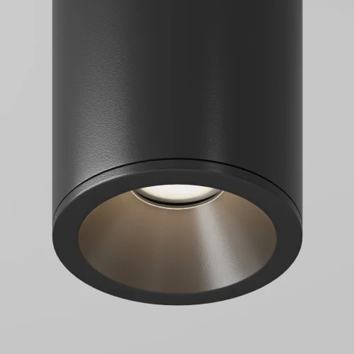Светильник накладной Zoom C029CL-01-S-B Maytoni чёрный 1 лампа, основание чёрное в стиле хай-тек современный круглый фото 3