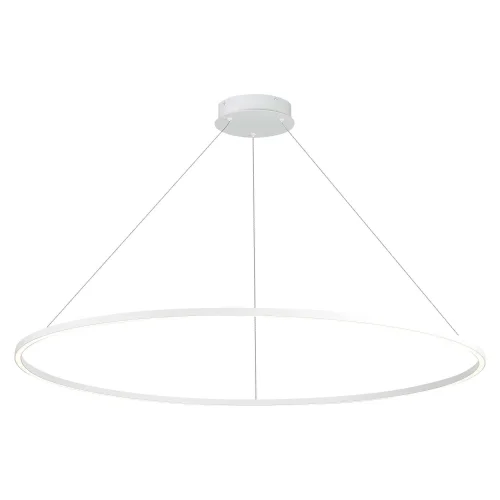 Светильник подвесной LED с пультом Smart ST605.503.57 ST-Luce белый 1 лампа, основание белое в стиле хай-тек с пультом кольца