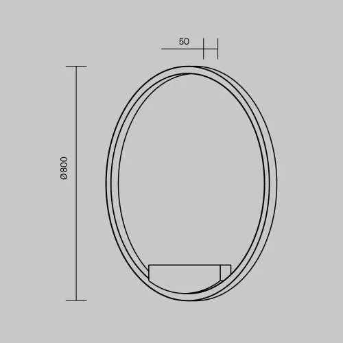 Бра LED Rim MOD058WL-L50BSK Maytoni латунь на 1 лампу, основание латунь в стиле минимализм хай-тек современный кольца фото 5