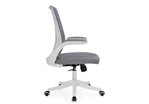 Компьютерное кресло Jimi gray / white 15613 Woodville, серый/сетка, ножки/пластик/белый, размеры - *1100***680*590 фото 4