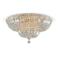 Люстра хрустальная Basfor DIA100-CL-16-G Maytoni прозрачная на 16 ламп, основание золотое в стиле классический 