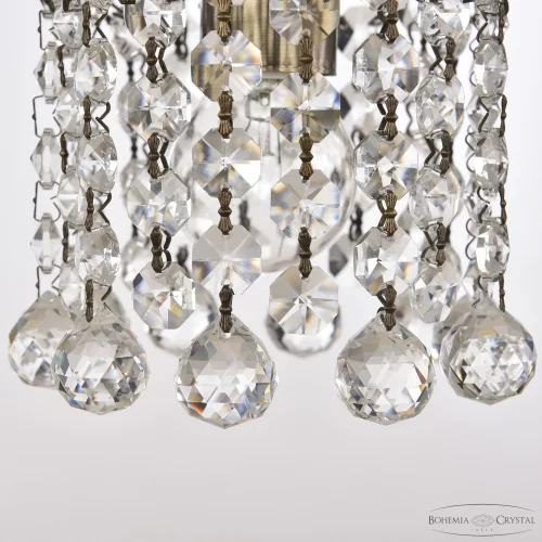 Светильник подвесной 14781P/11 Pa Balls Bohemia Ivele Crystal прозрачный 1 лампа, основание бронзовое в стиле классический balls фото 3