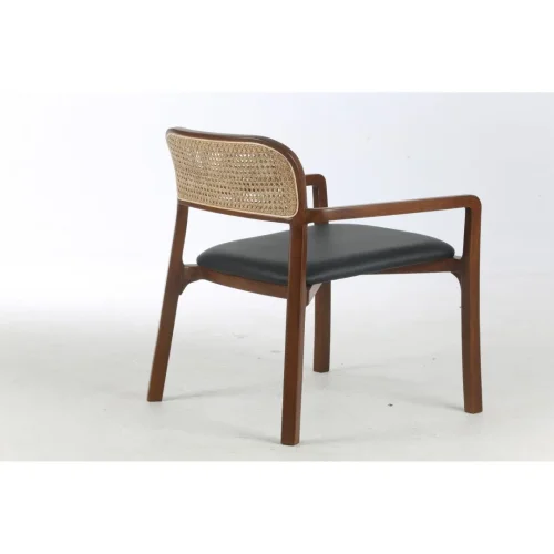 Стул Davis 701055 Milosh Tendence, чёрный/экокожа, ножки/дерево/коричневый, размеры - ***625*655* фото 8