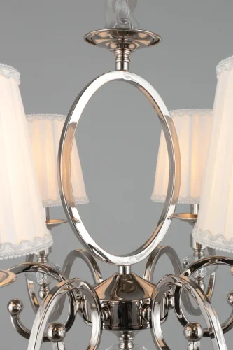 Люстра подвесная Buscate OML-87903-06 Omnilux белая на 6 ламп, основание хром в стиле классический  фото 4