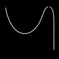 Светильник подвесной LED Thread 10388A Black LOFT IT белый на 1 лампу, основание чёрное в стиле хай-тек современный минимализм гибкий неон