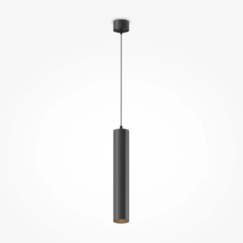 Светильник подвесной Focus LED P072PL-L12B3K-1 Maytoni чёрный на 1 лампу, основание чёрное в стиле хай-тек современный трубочки фото 2