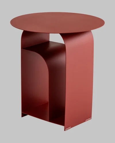 Журнальный столик Arwel, металл, бордовый УТ000040312 Stool Group столешница бордовая из металл фото 2