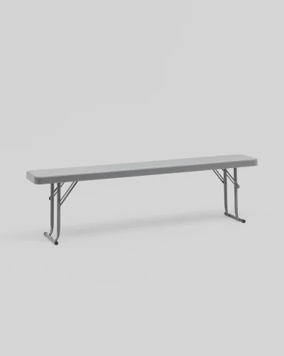Скамейка складная 152*25*42см, серая УТ000040167 Stool Group, серый/, ножки/металл/серый, размеры - *****