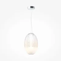 Светильник подвесной LED Bruma MOD397PL-L19CH3K Maytoni белый на 1 лампу, основание хром в стиле современный хай-тек 