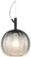 Светильник подвесной 379-026-01 Velante чёрный серый 1 лампа, основание чёрное в стиле современный кантри шар