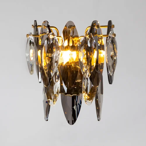Бра Ophelia 7203/17 AP-2 Divinare прозрачный на 2 лампы, основание латунь в стиле современный  фото 2
