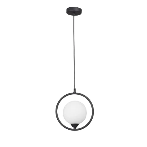 Светильник подвесной V2934-1/1S Vitaluce белый 1 лампа, основание чёрное в стиле арт-деко 