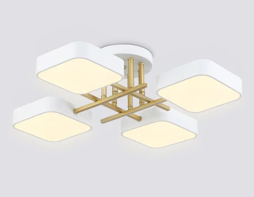 Люстра потолочная LED FL516341 Ambrella light белая на 1 лампу, основание белое в стиле хай-тек фото 3