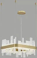 Люстра подвесная LED Lotta WE461.01.303 Wertmark прозрачная на 1 лампа, основание золотое в стиле модерн 