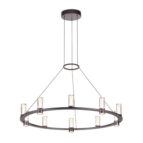 Люстра подвесная Defance 7143/70L Odeon Light прозрачная на 8 ламп, основание серое чёрное в стиле современный классический фото 3 Люстра подвесная Defance 7143/70L Odeon Light прозрачная на 8 ламп, основание серое чёрное в стиле современный классический фото 3