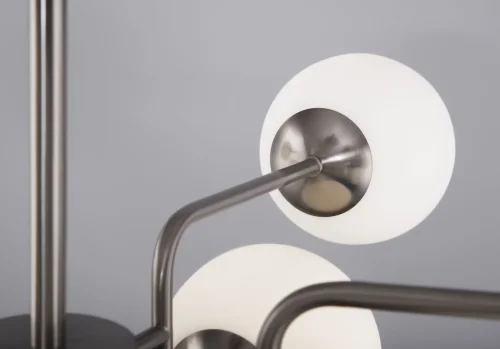 Люстра потолочная Erich MOD221PL-10N Maytoni белая на 10 ламп, основание никель в стиле современный шар фото 2
