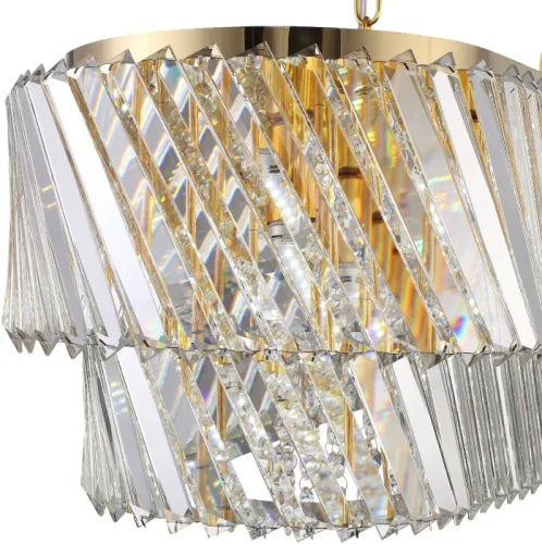 Люстра подвесная Ritz SL6138.303.14 ST-Luce прозрачная на 14 ламп, основание латунь в стиле современный фото 3