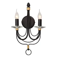 Бра V1044/2A Vitaluce без плафона на 2 лампы, основание чёрное в стиле классический 