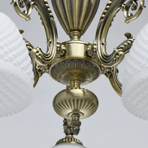 Люстра потолочная Фелиция 114010405 MW-Light белая на 5 ламп, основание античное бронза в стиле классический  фото 9