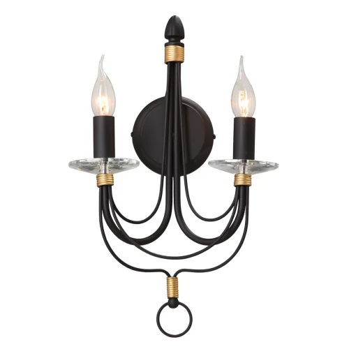 Бра V1044/2A Vitaluce без плафона на 2 лампы, основание чёрное в стиле классический Бра V1044/2A Vitaluce без плафона на 2 лампы, основание чёрное в стиле классический