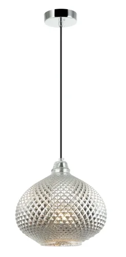 Светильник подвесной Dora 2109/09/01P Stilfort прозрачный серый 1 лампа, основание хром в стиле современный выдувное