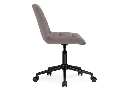Компьютерное кресло Честер латте / черный 489816 Woodville, бежевый/велюр, ножки/металл/чёрный, размеры - *920***490*600 фото 4