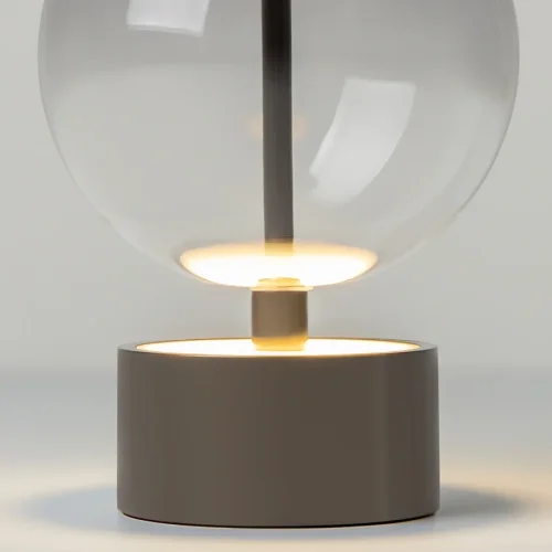 Настольная лампа LED аккумуляторная Double MOD478RL-L3B3K Maytoni дымчатая на 1 лампу, основание чёрное металл в стиле современный шар фото 5