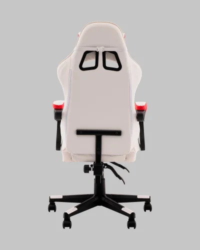 Кресло спортивное TopChairs Phantom, бело-красный УТ000039471 Stool Group, белый/экокожа, ножки/полимер/чёрный, размеры - 1170*1270**** фото 5