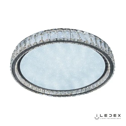 Светильник потолочный LED с пультом Crystal 16163/600 CR iLedex прозрачный на 1 лампу, основание хром в стиле хай-тек современный с пультом фото 3