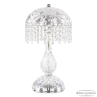 Настольная лампа 14781L1/22 Ni R Bohemia Ivele Crystal прозрачная 3 лампы, основание никель металл в стиле классический r