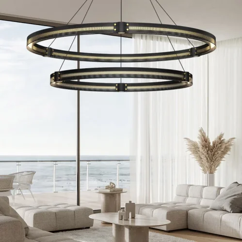 Люстра подвесная HALLVIG D72 201161-23 ImperiumLoft чёрная на 1 лампу, основание чёрное в стиле современный фото 15