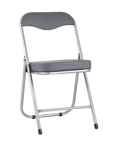 Стул складной ДЖОН, каркас металлик, обивка экокожа серая УТ000008058 Stool Group, серый/экокожа, ножки/металл/серый, размеры - ****455*500 Стул складной ДЖОН, каркас металлик, обивка экокожа серая УТ000008058 Stool Group, серый/экокожа, ножки/металл/серый, размеры - ****455*500
