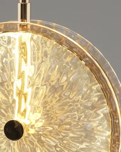Светильник подвесной LED Marnia V11157-PL Moderli янтарный на 1 лампу, основание хром в стиле современный фото 4