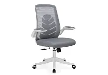 Компьютерное кресло Jimi gray / white 15613 Woodville, серый/сетка, ножки/пластик/белый, размеры - *1100***680*590