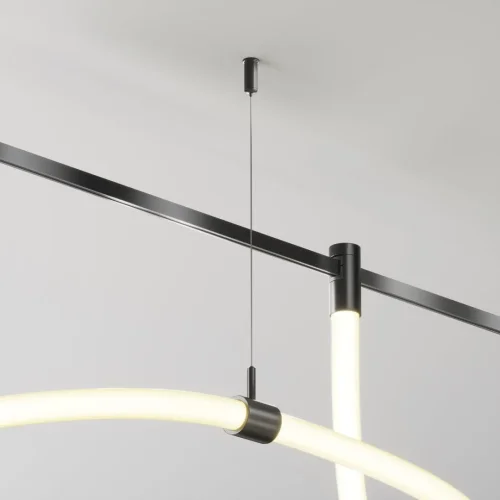 Потолочный коннектор с тросовым подвесом Tau в шинопровод Flarity черный TRA154CSW-1B Maytoni чёрный в стиле хай-тек современный для светильников серии Magnetic trаck system Flarity flarity магнитная фото 5