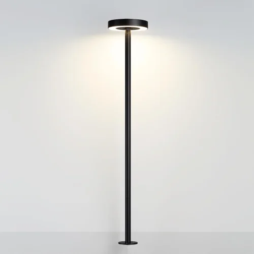 Парковый светильник ЛЕД Диск (Disc) 7189/6GLA Odeon Light уличный IP65 чёрный на 1 лампу, плафон чёрный в стиле хай-тек ЛЕД фото 4