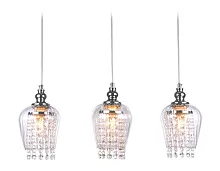 Светильник подвесной TR3612 Ambrella light прозрачный 3 лампы, основание хром в стиле модерн хай-тек 