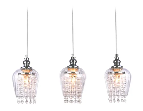 Светильник подвесной TR3612 Ambrella light прозрачный 3 лампы, основание хром в стиле современный хай-тек 