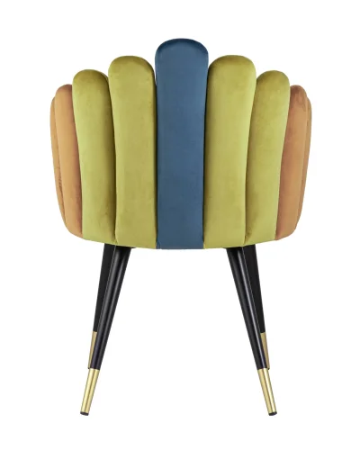 Кресло Камелия, сине-зеленый УТ000004424 Stool Group, синий зелёный/велюр, ножки/металл/чёрный, размеры - ****635*570 фото 5