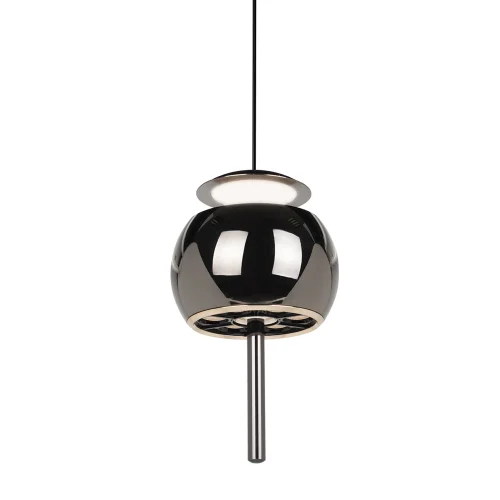 Светильник подвесной LED Roller 8412 Mantra хром 1 лампа, основание чёрное в стиле хай-тек современный  фото 2