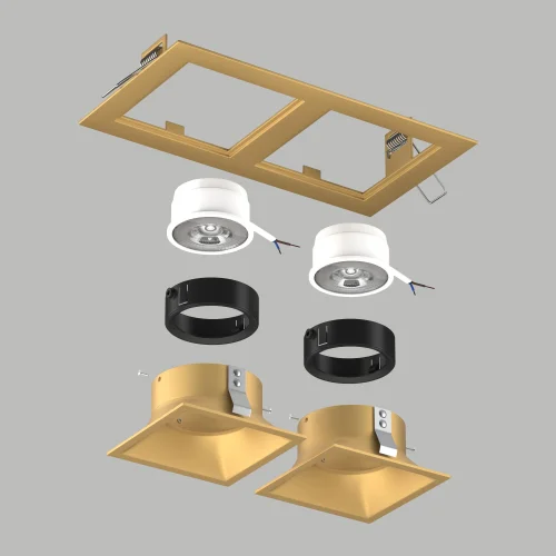 Светильник точечный Domino D5230303BMOD Lightstar золотой на 2 лампы, основание золотое в стиле современный прямоугольный фото 3 Светильник точечный Domino D5230303BMOD Lightstar золотой на 2 лампы, основание золотое в стиле современный прямоугольный фото 3