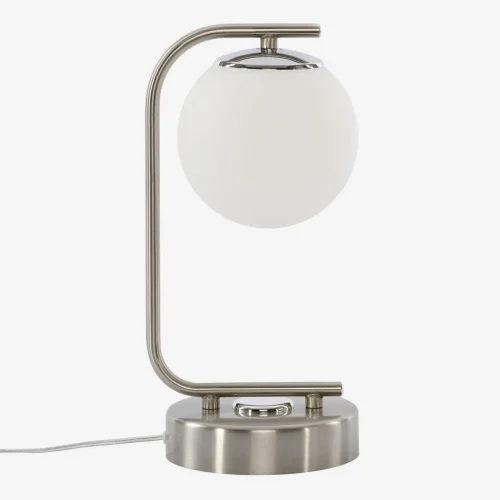 Настольная лампа LED Адам CL228A811 Citilux белая 1 лампа, основание матовое хром металл в стиле современный молекула шар яндекс алиса фото 3
