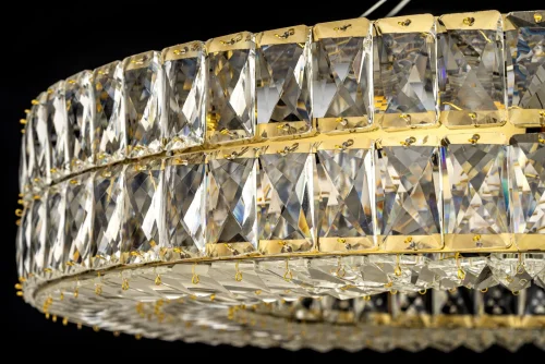 Люстра подвесная Sora E 1.5.80.100 G Arti Lampadari прозрачная на 10 ламп, основание золотое в стиле классический современный фото 4