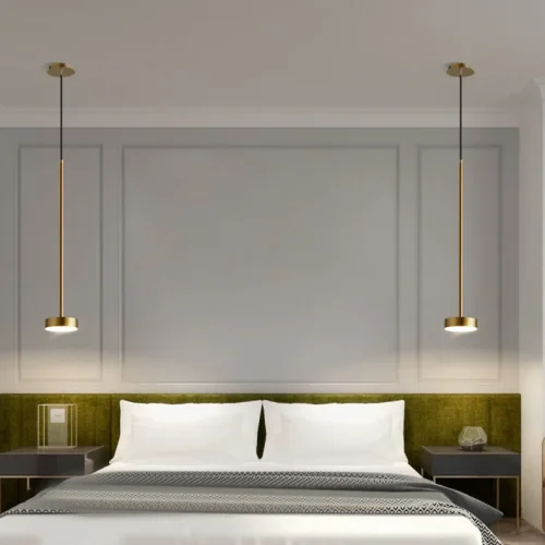 Светильник подвесной PEER ONE L3 Диск 212829-26 ImperiumLoft белый на 3 лампы, основание латунь в стиле современный скандинавский хай-тек фото 7